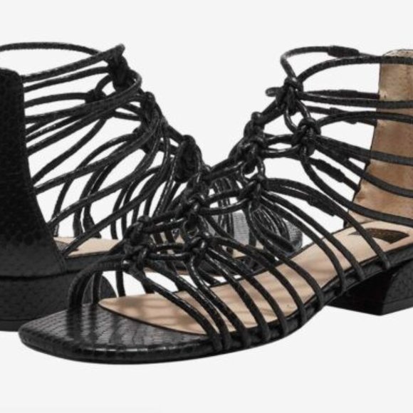Vince Camuto Louise et Cie Lo Aleda Strappy Sandals, Size 8.5 in Black - Picture 1 of 5